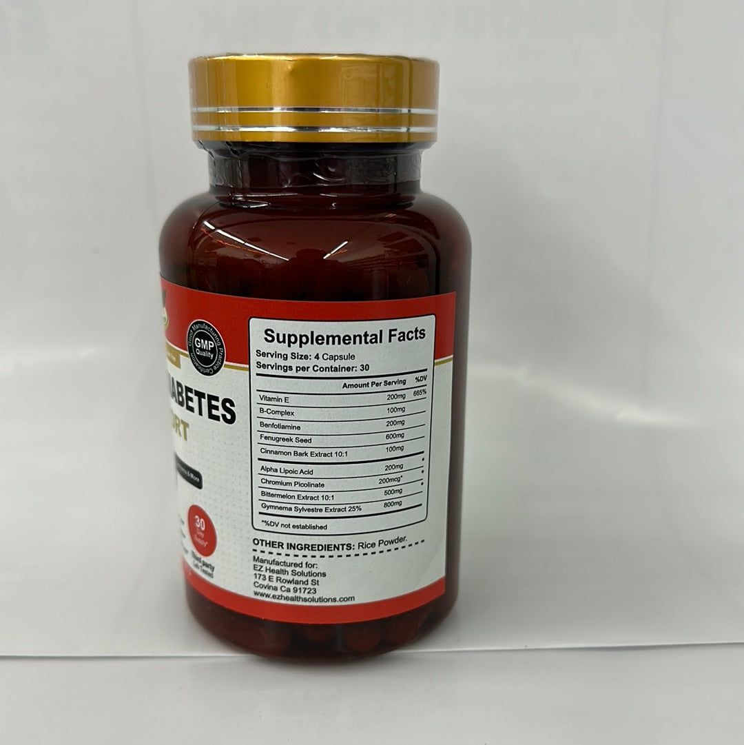 HEALTHY DIABETES Daily Management Supplement 120 Vegetarian Capsules