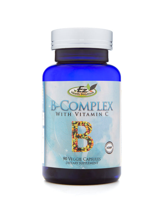 B-Complex with Vitamin C 90 Vegetarian Capsules - EZ Health Solutions