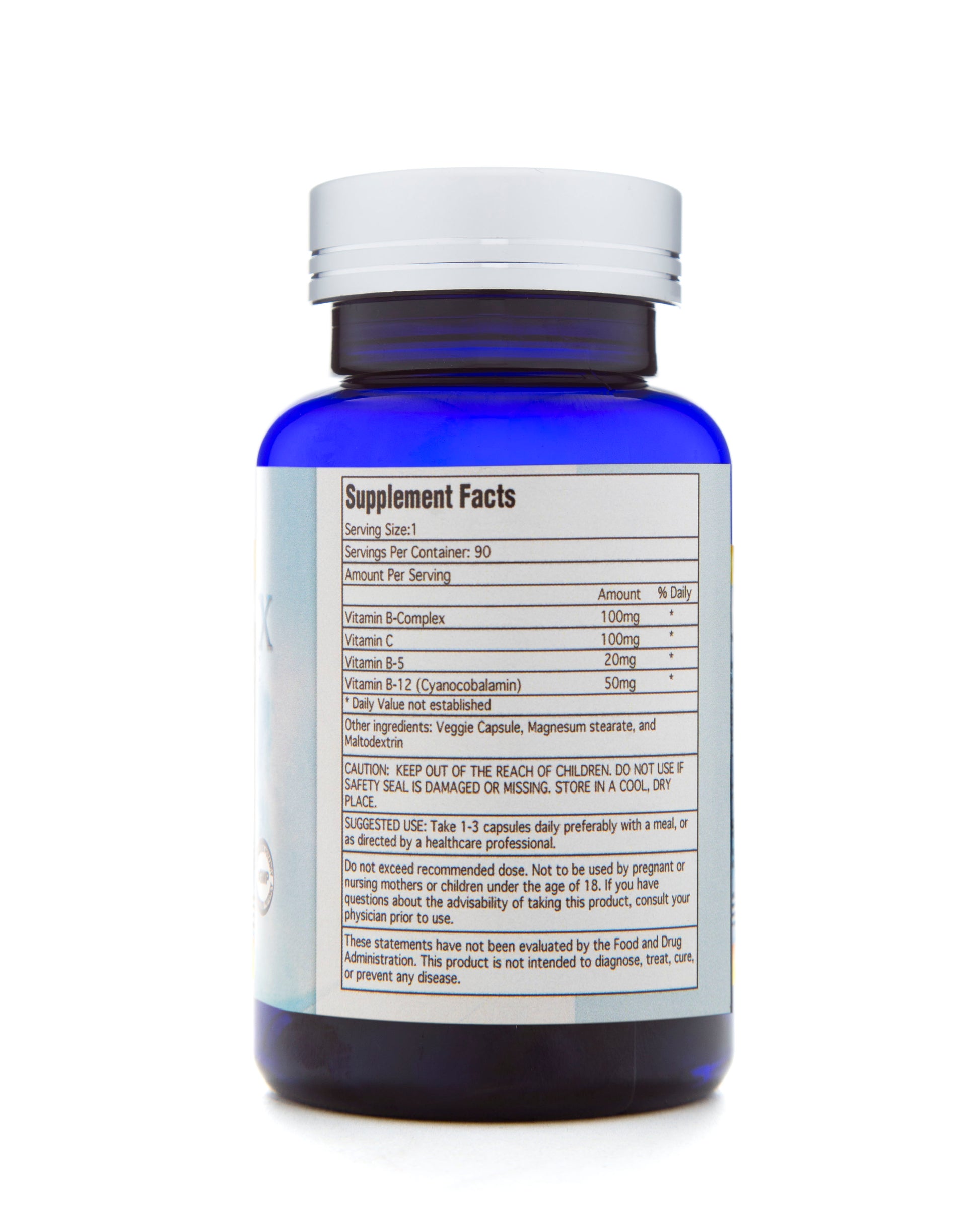 B-Complex with Vitamin C 90 Vegetarian Capsules - EZ Health Solutions