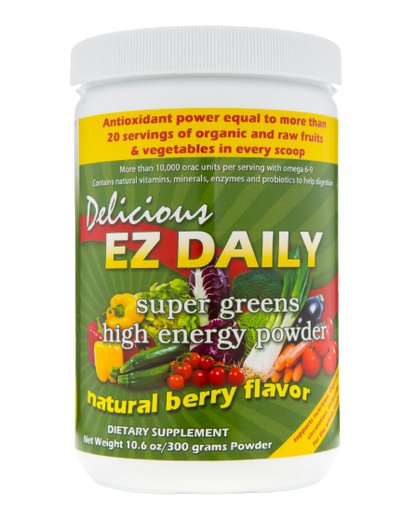 EZ Daily Super Greens Powder-Natural Berry Flavor