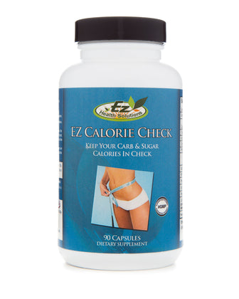 EZ Calorie Check Natural Weight Loss Aid 90 Vegetarian Capsules - EZ Health Solutions