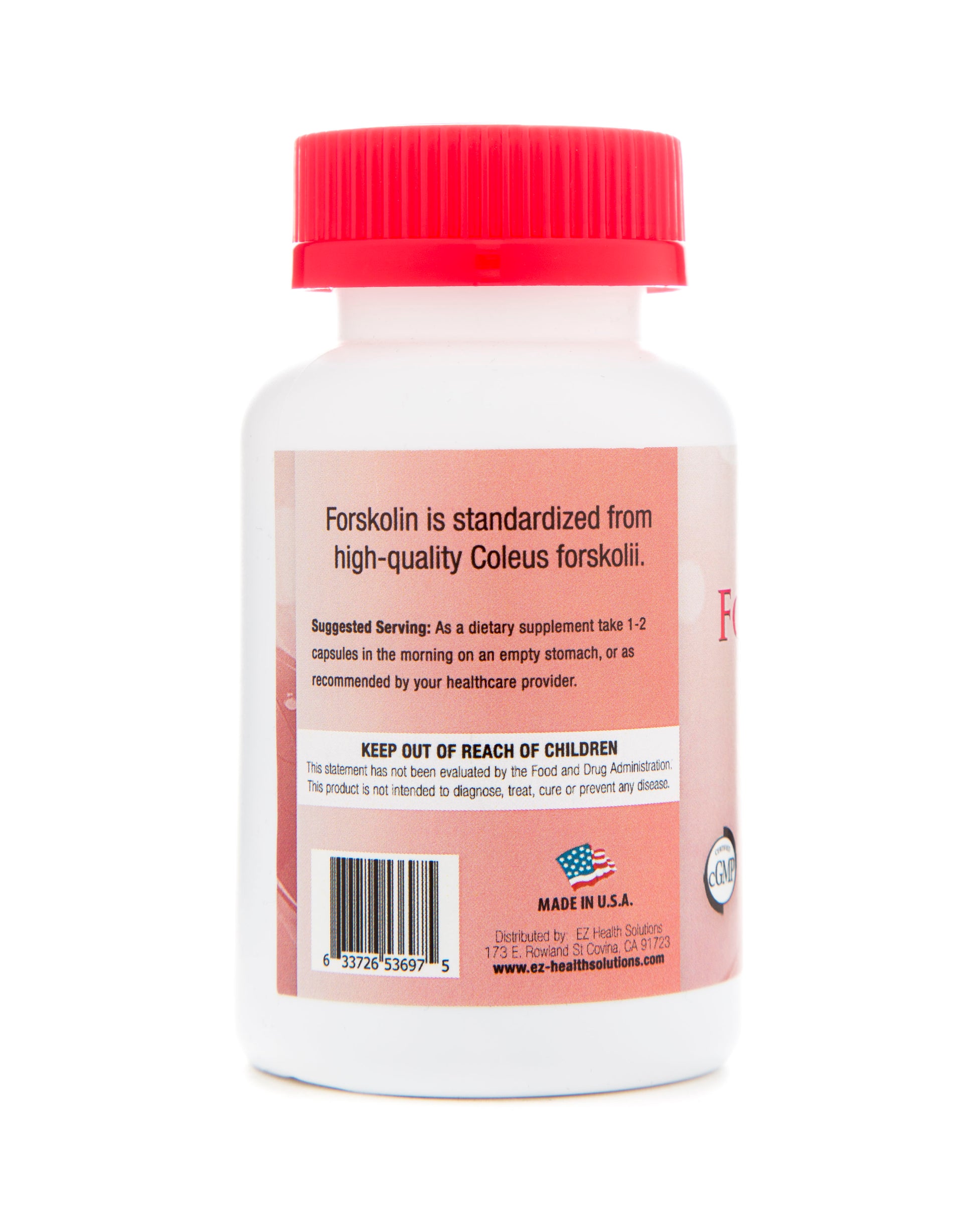 Forskolin Plus+ Naturally Reduce Cortisol 60 Vegetarian Capsules - EZ Health Solutions