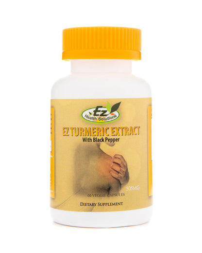 EZ Turmeric Extract Reduce Pain and Inflammation 60 Vegetarian Capsules - EZ Health Solutions