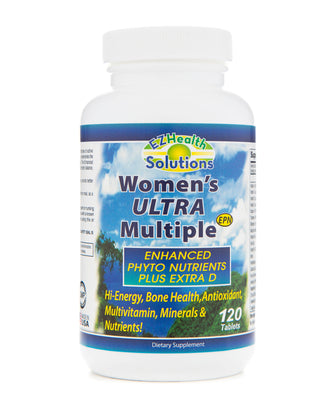 Women's Ultra Natural Daily Vitamin Supplement 120 Vegetarian Tablets - EZ Health Solutions