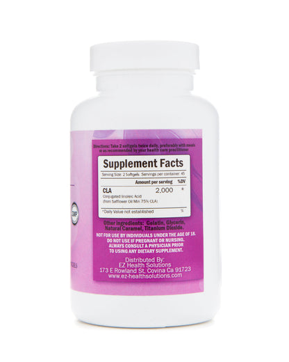 Lean Abs CLA Natural Supplement for Fat Loss 90 SoftGels - EZ Health Solutions