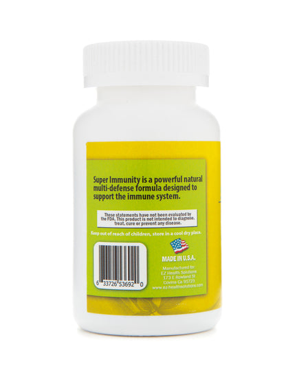 Super Immunity Natural Defense from Colds and Flu 90 Vegetarian Capsules - EZ Health Solutions